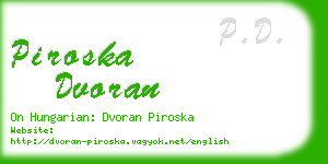 piroska dvoran business card